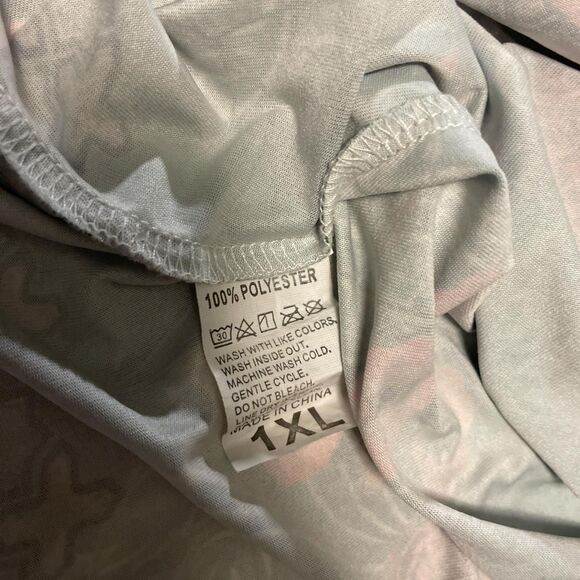 Green and pink whimsy floral dress - Picture 3 of 5